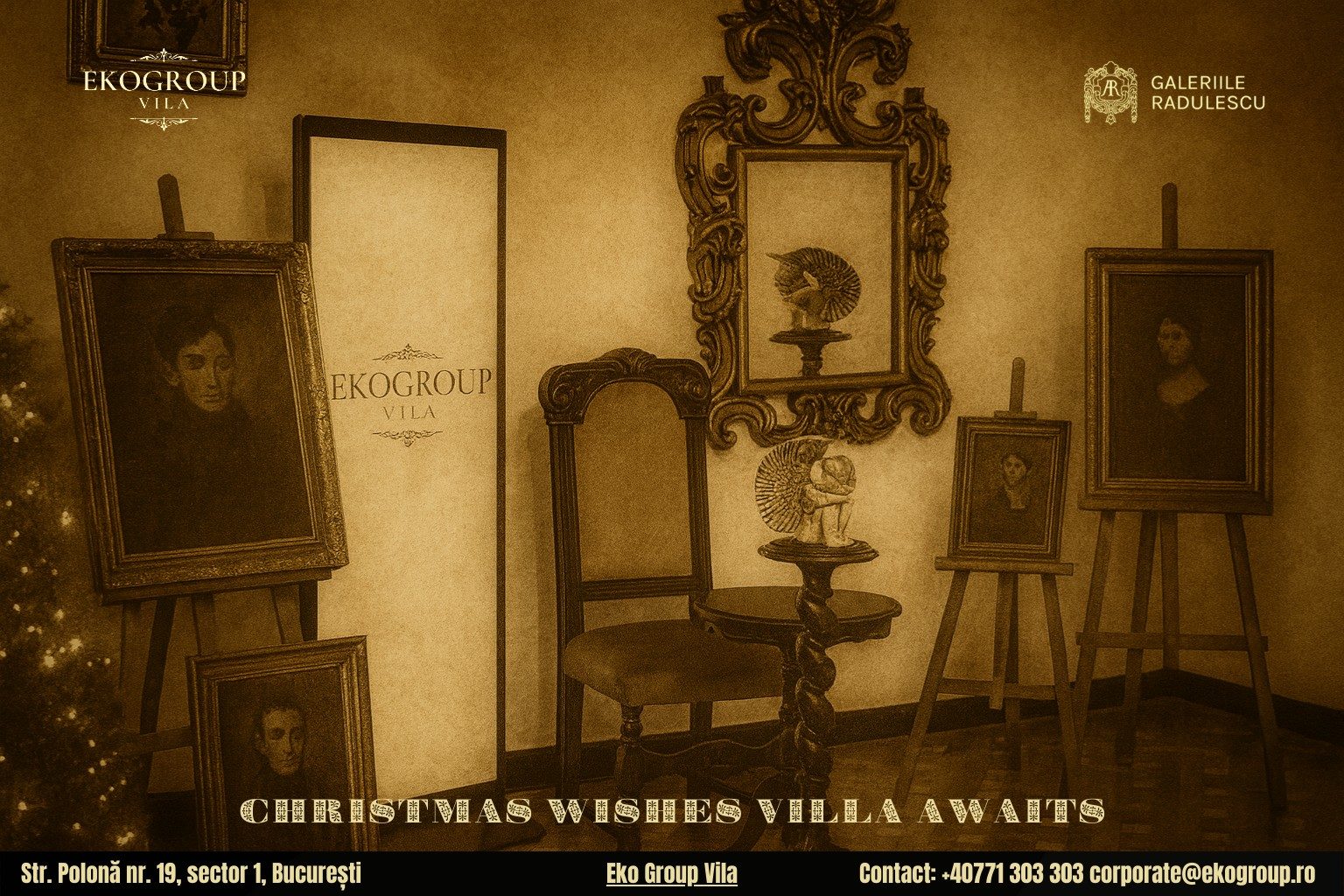 Urări de Crăciun cu parfum interbelic, o experiență unică la Eko Group Vila în cadrul Crăciunului anilor ’30